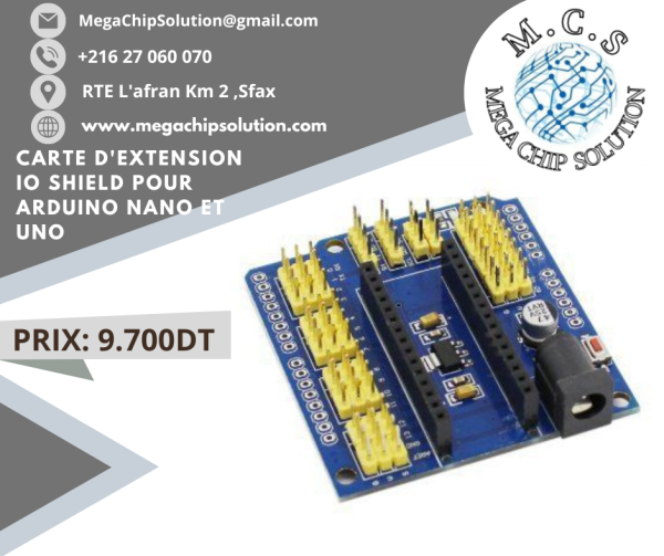 CARTE D'EXTENSION IO SHIELD Pour ARDUINO NANO ET UNO