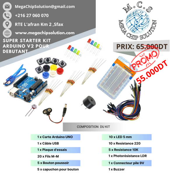 SUPER STARTER KIT ARDUINO V2 POUR DEBUTANT